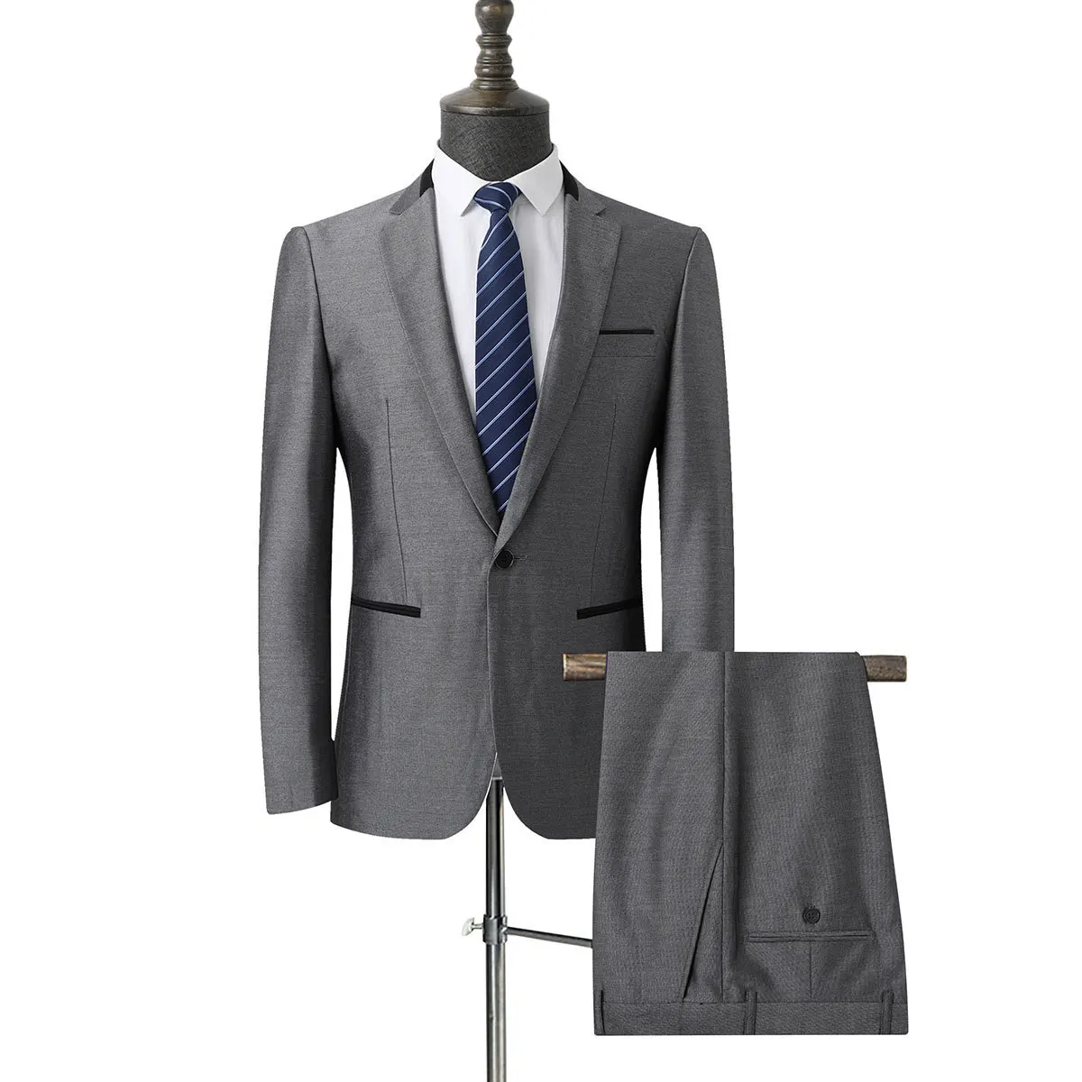 Hot Sale Blazers for Men Pent Coat Mens Suit Stripe Business Attire Temperament Men Formal Suits