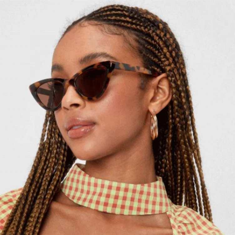 

Custom Logo Fashion Small Cateye Sunglasses 2021 Women Sunglasses Leopard Cat Sunglasses