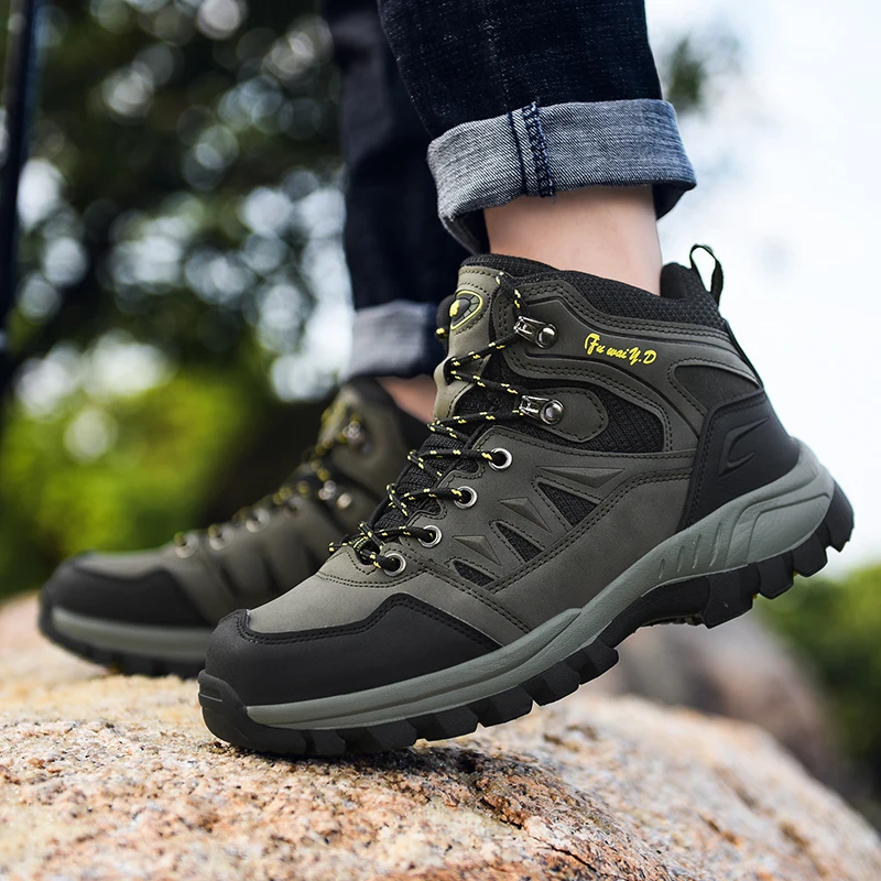 

2021 Men Hike Shoe Tactical Unisex Comfortable Boots Outdoor Climbing Shoes Non-slip Trekking Sneakers hiking shoes men