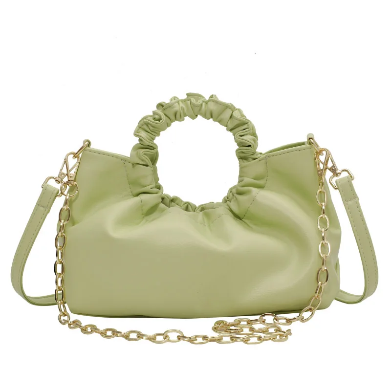 

Custom Design Fashion Vintage Thick Chain Luxury Crossbody Bag Lady Pu Leather Small Cloud Female Purse Handbag for Women, Black,green,yellow,beige