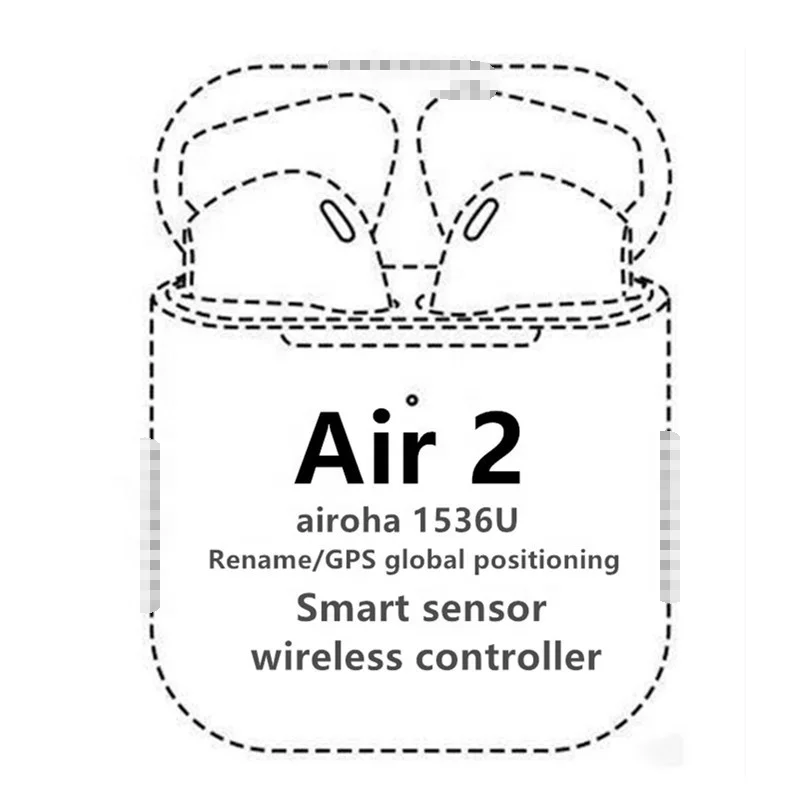 

2021 New Air 2 GPS Renamed Version i500 TWS GPS airoha 1536u 5.0 earphones wireless charging tws i10000 pk H1 chip i9000, White