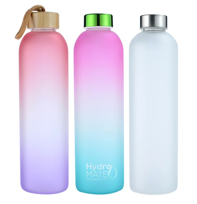 

Borosilicate glass water bottle BAP FREE,Glass tumbler glass cup, Transparent customized color