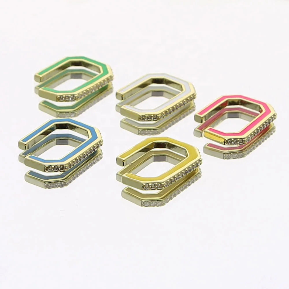 

Fashion cz 1 piece women jewelry colorful cuff earring, Picture