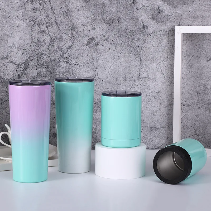 

Amazon Stainless Steel Double Wall Coffee Mug Slim Vacuum Straight Tumbler Thermos With Straw