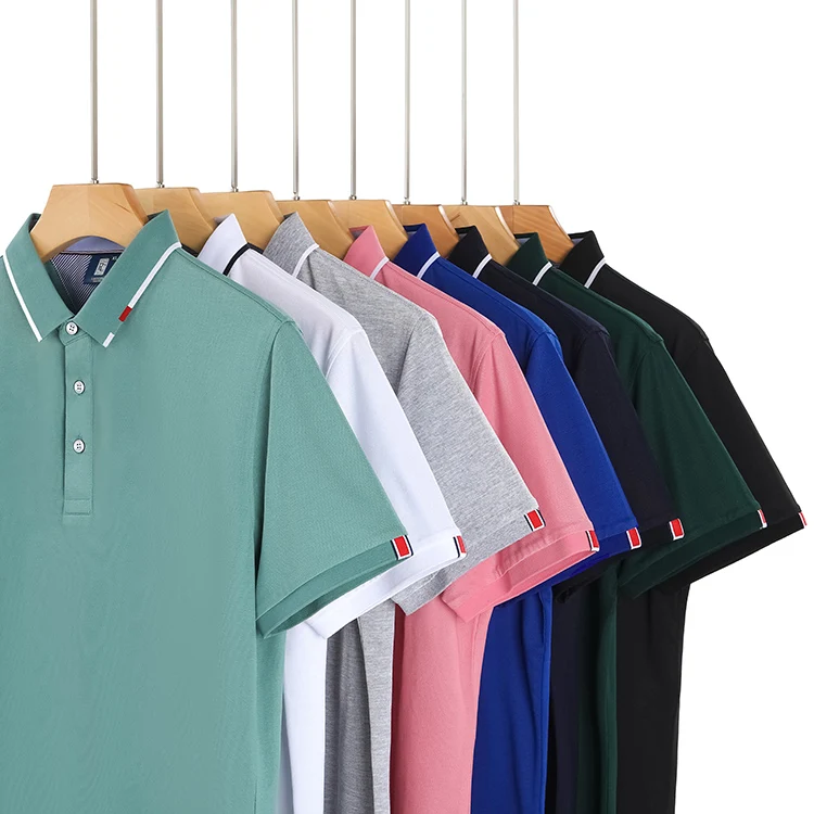 

solid color classic fit polo style shirts mens business polo shirts, Can be customized