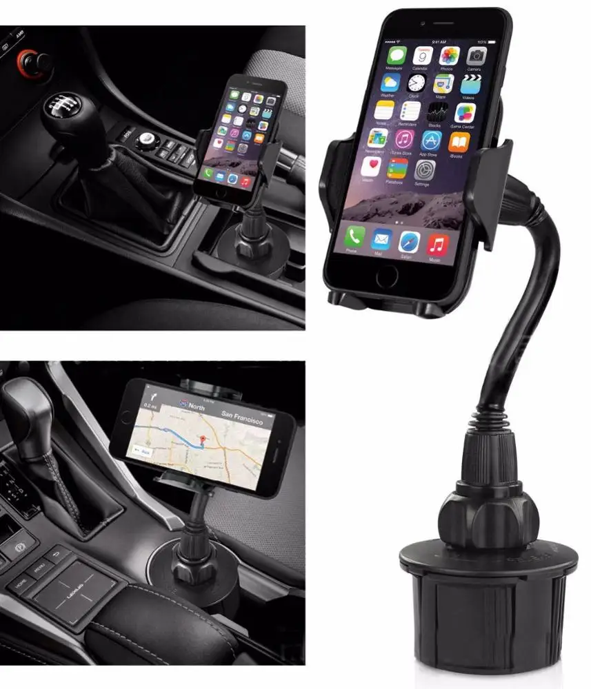 Cup Holder Phone Mount Universal Adjustable Gooseneck Cup Holder Cradle