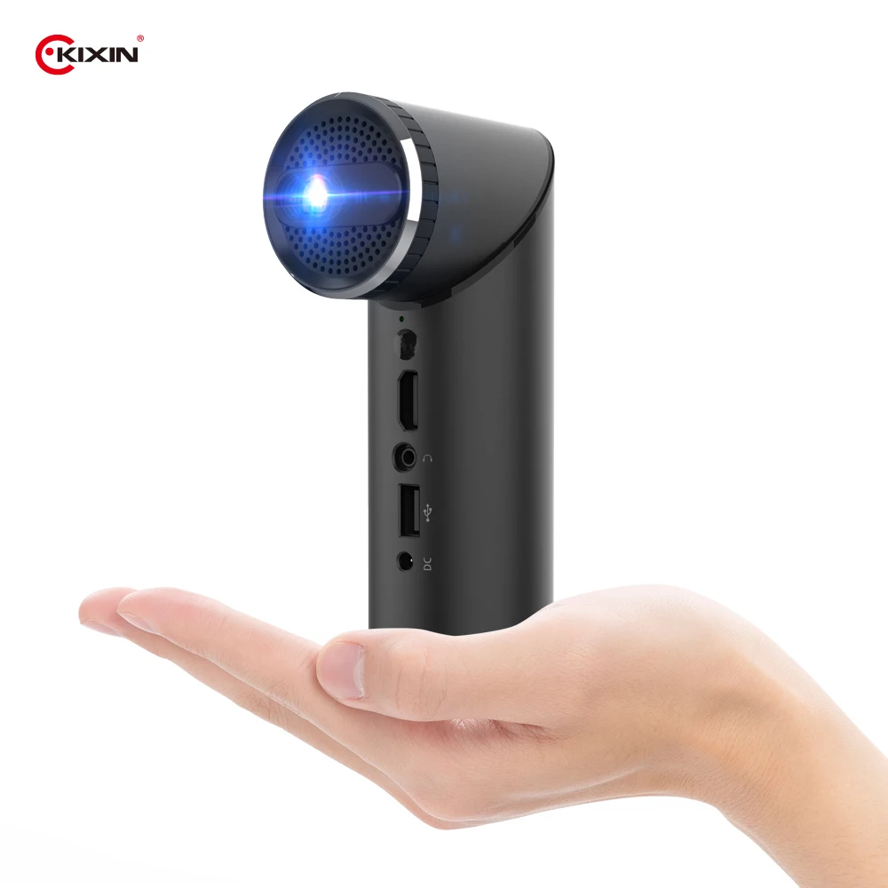 

Wholesale Hot LED Portable Home Mini LED Projector For Phone Pocket Projector, Silver and black