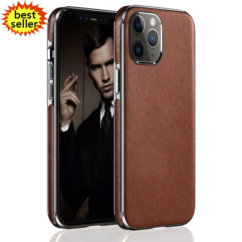 

New design high quality Electroplate Leather The Business Man Luxury For Iphone 11 12 Mini Pro Max Mobile Phone Case, Customized colors