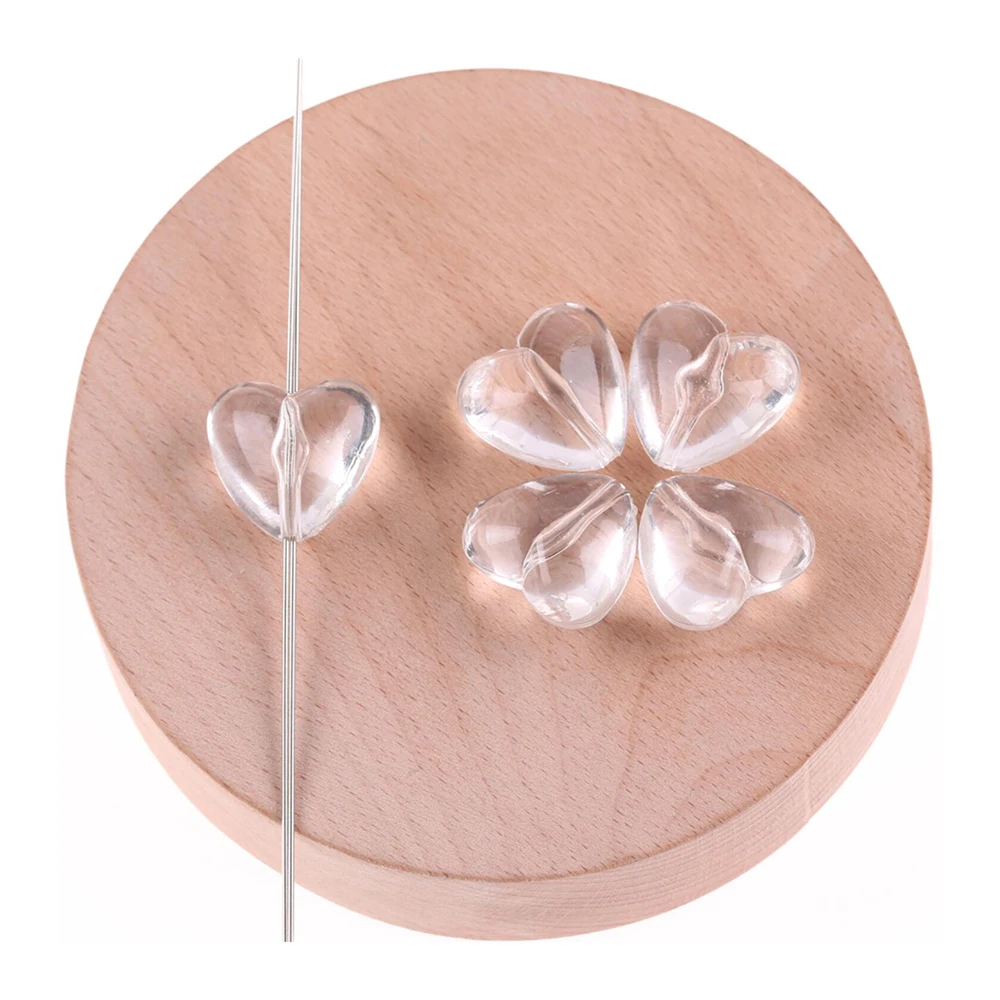 

Loose Beads Cordial Design 19x20mm 200cs Acrylic Beads Clear Heart Shape Beads Hand Made Necklace Jewelry Accessories Earring