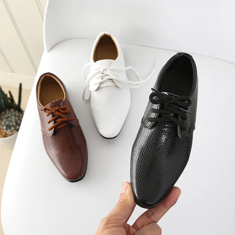 
fashion teenager student children boys formal footwer platform casual leather kids dress shoes 