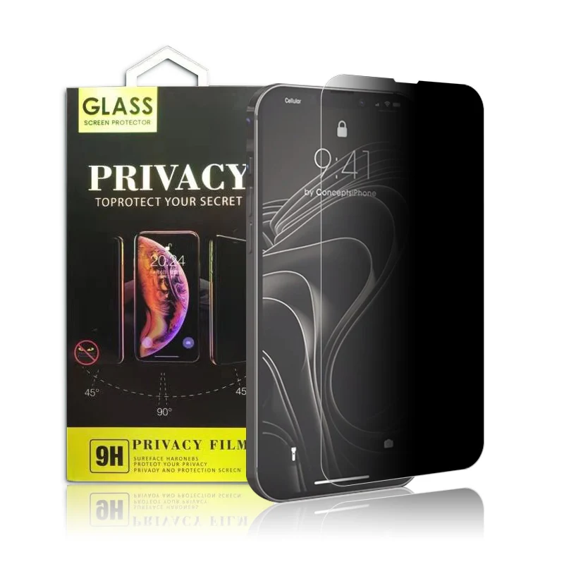 

High Quality Privacy Glass Screen Protector Anti Spy Tempered Glass For iphone 13 Series