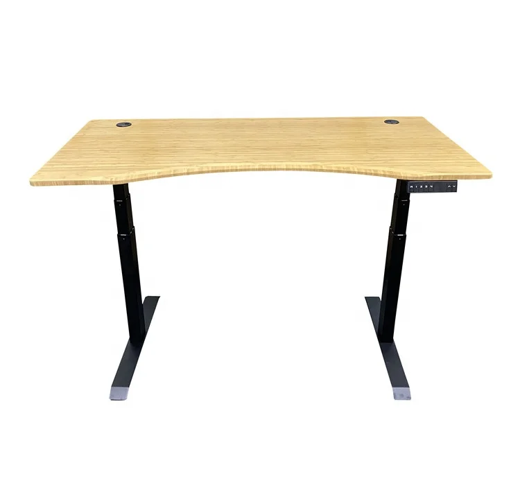 
Ergonomic motorized dual motors square leg electric height adjustable sit standing desk frame 
