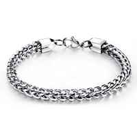 

Newest Custom Jewelry Silver Color Mens Custom Energetic Stainless Steel Link Bracelet Jewelry