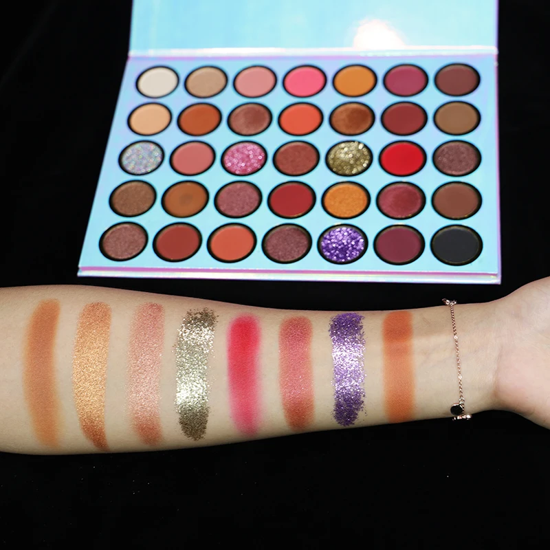 

G35 Wholesale private label cardboard makeup 35 color eyeshadow palette