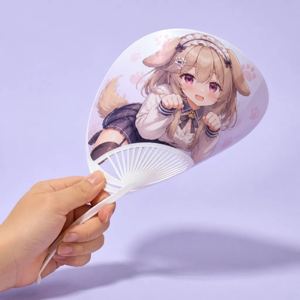Hand bending the flexible plastic fan blade without creasing