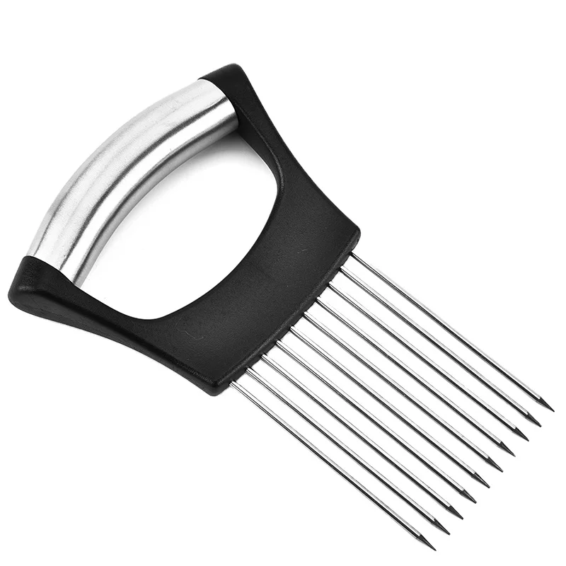 

Unique kitchen gadgets Stainless Steel meat tenderizer tool onion holder slicer function of meat tenderizer needle as seen as tv, As photo or customized