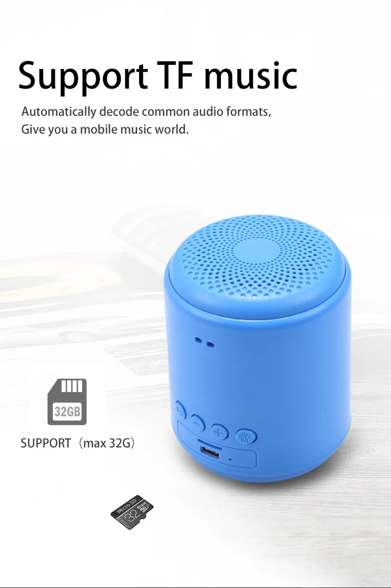 Small subwoofer waterproof bass mini wireless speaker portable bt speaker - ANKUX.COM