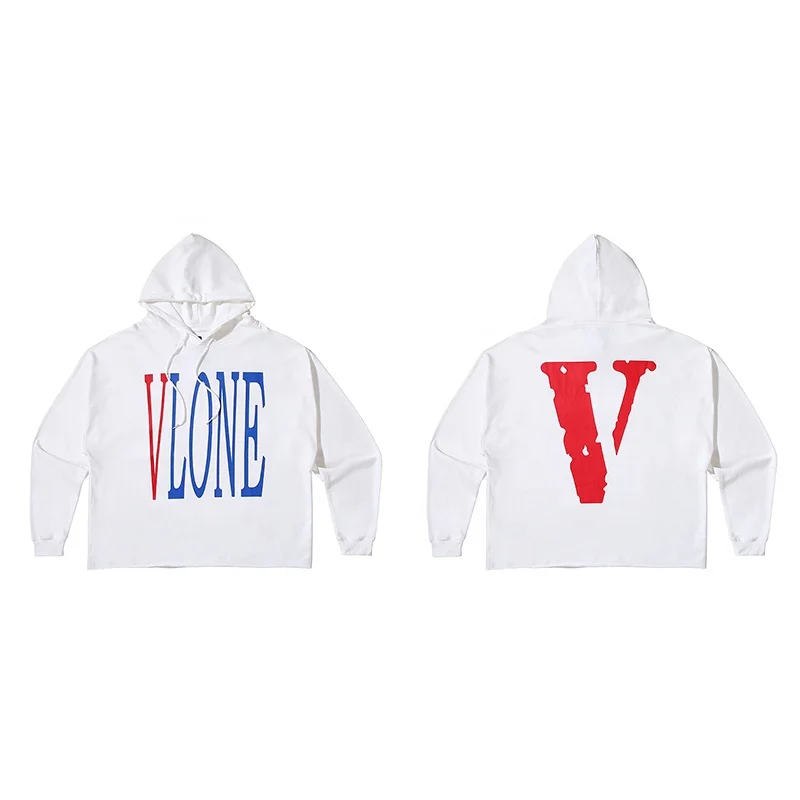 

vlones hoodie factory custom high-quality digital printed cotton hooded sweater men and women couples high street loose hoodies