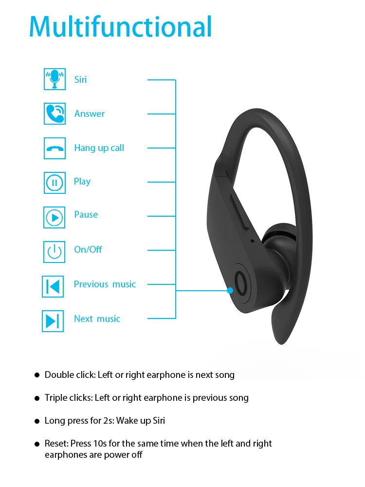 type-c noice canceling wireless private earbuds headset b10 white headphones - ANKUX.COM