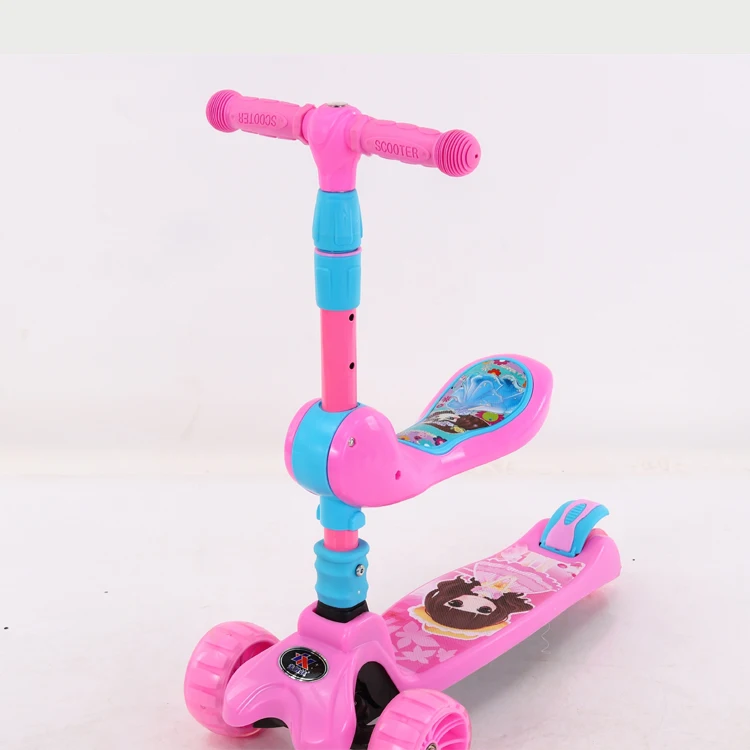 

3in 1 kids scooter / Wholesale 2020 fashion hot design cheap best sale custom kids stand kick 3 wheeled scooters, Red/black/blue/yellow/silver/pink