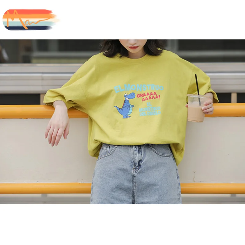 

Maxnegio women tshirt cotton custom girl yellow colour tshirt
