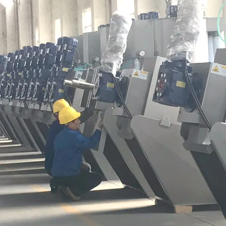 
high japanese quality volute type stacked screw snail press filter sludge dewatering machine for mechanical wastewater treatment 