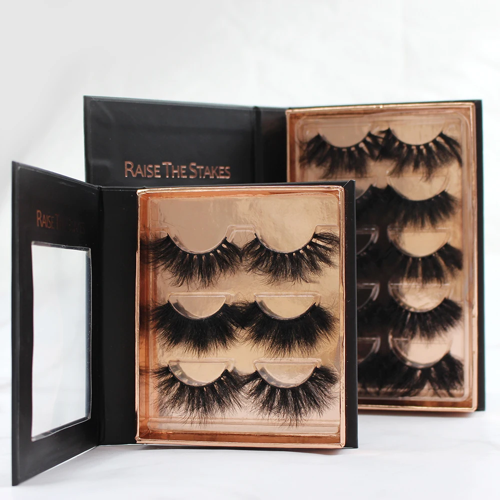 

free samples Wholesale Private Label 25mm Eyelashes With Custom Eyelash Packaging Box Made By 5D 3D Mink Eyelashes Vendor