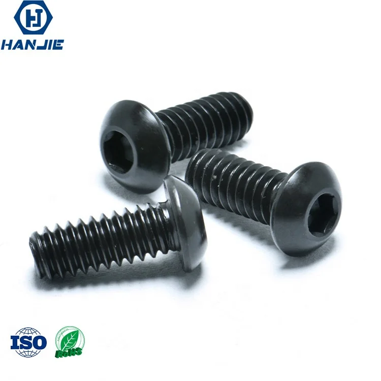 

M4 Stainless Steel A2 Button Head Socket Black Screw