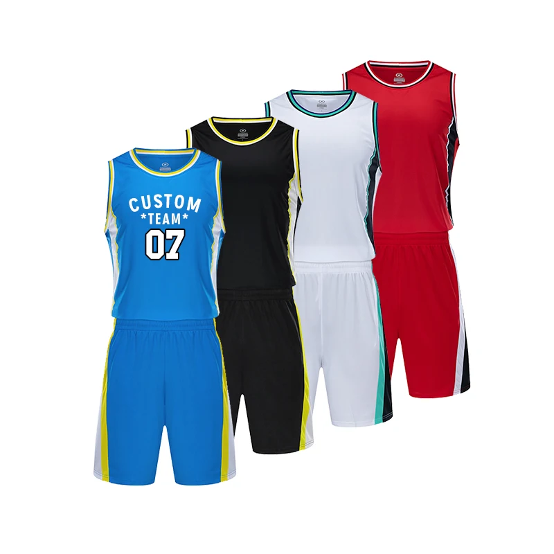 

Basketball Jersey Yellow And Black Design Plain Quick Dry Sportswear Shorts Tracksuits Men Basketball Uniform Sets