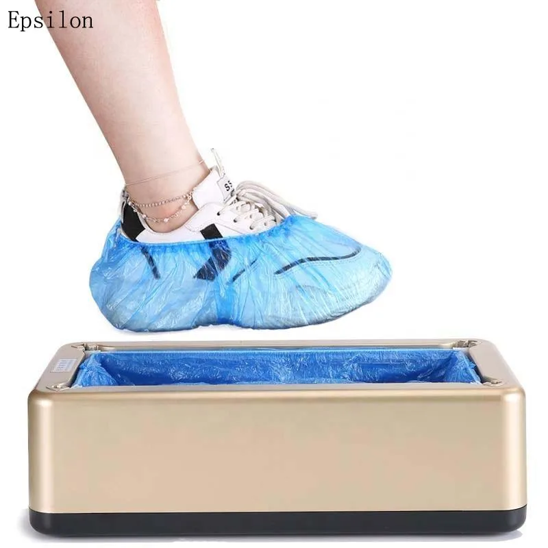 

Epsilon wholesale fully automatic shoe cover dispenser pe foot cover machine to keep floor clean