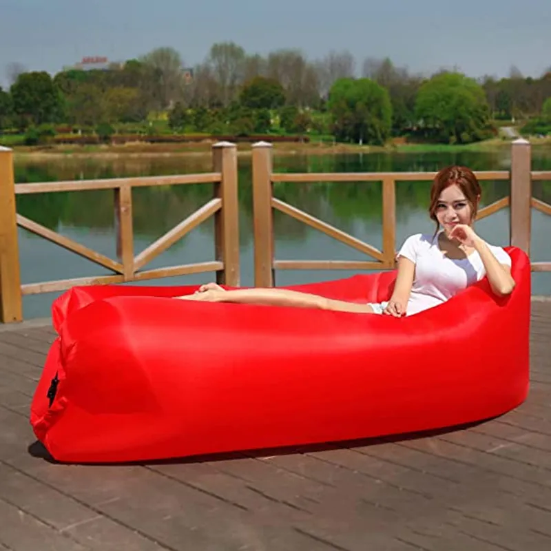 

High Quality Airsofa Laybag Lazy Boy Recliner Inflatable Couch Lounger Camping Air Mattress Sofa Beach Sleeping Lazy Bag, 10 colors