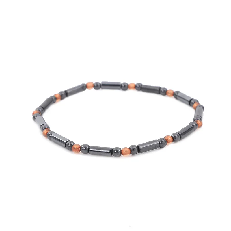 

2021 Black Stripe Hematite Easy Match Anklets Beads Ankle Bracelet Wholesale Anklets, As picture