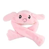 Lovely bunny moving rabbit ear moving long ear rabbit hat unisex cute plush animal head hat rabbit hat ear move with air pump