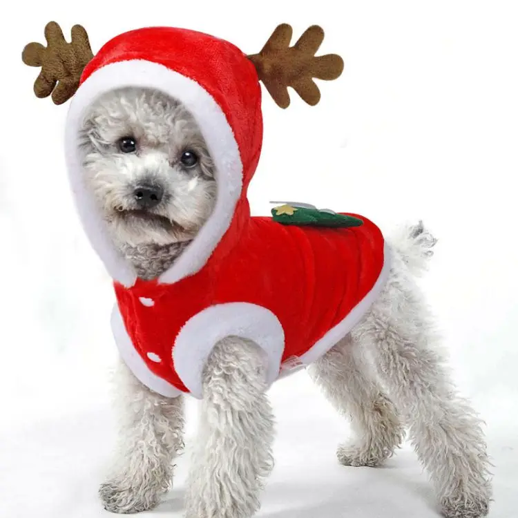 

Wholesale Pet Sweater Dog Jacket Cat Shirt Christmas Coat Pet Clothing, Red
