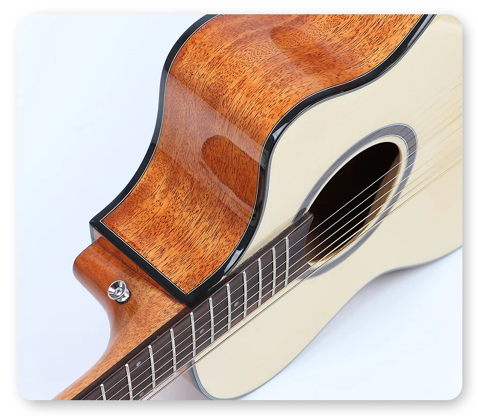 40 Inch Deviser Acoustic Guitar A Grade Spruce Top Mahogany Back&side