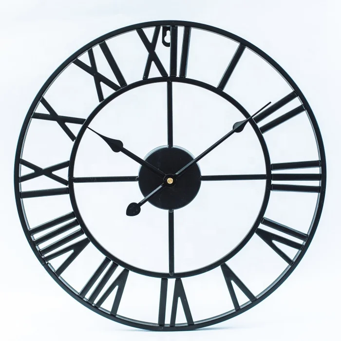 

obm/oem exquisite silent movement simple Roman wall clock suitable for home decoration