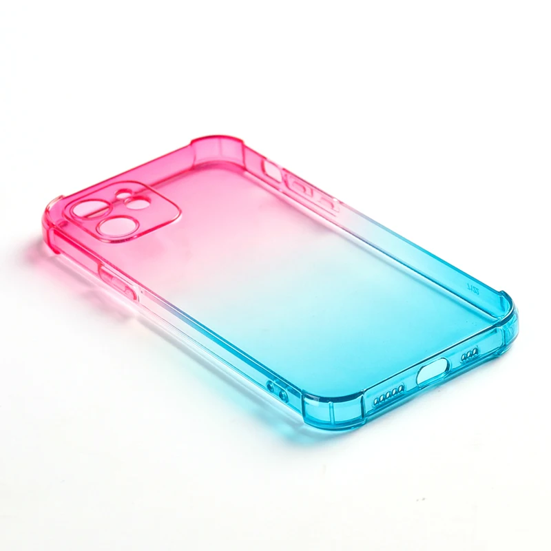 

Shockproof Transparent colorful 360 protect Smart Phone case Mobile Phone Cover Case for iPhone 12