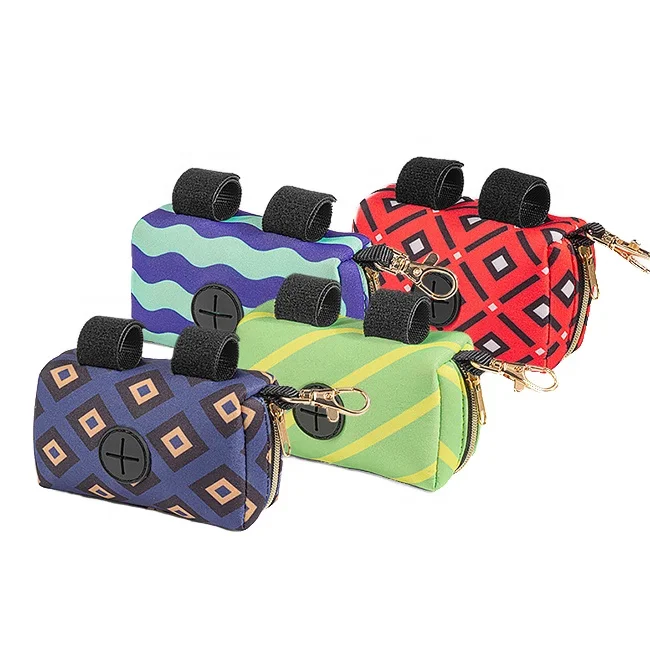 

New design poop waste bag holder custom waterproof fabric poop bag dispenser logo