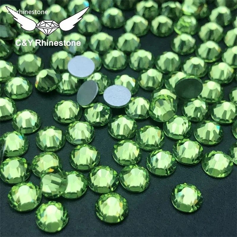 

CY Peridot Good Quality Glass Flatback Ss20 Flat Back Bulk Crystal Wholesale Rhinestones