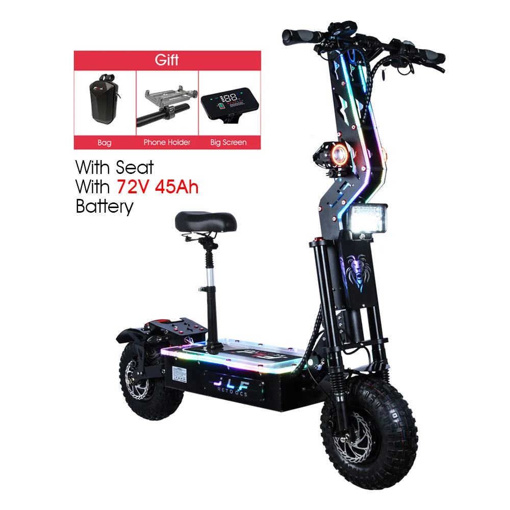 

FLJ 8000W 14inch Wheels Off Road Fast Speed Electric Scooter Max Range 80-300kms 60V/72V Dual Motor Electric Scooter EU Warehous
