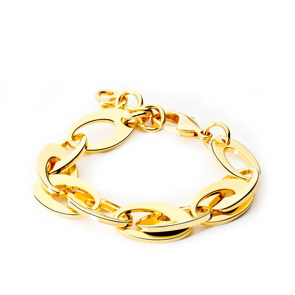 

VAROLE Trendy Link Chain Bracelets For Women Armband Gold Color Simple Bracelet Fashion Jewellery Gifts Pulseras, Customized color