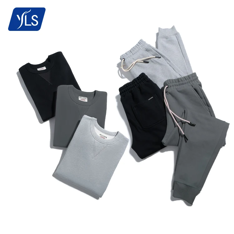 

YLS China Factory Dropshipping Mens Tracksuit Suit Blank Slim Fit Custom Jogging Hoodies Suits
