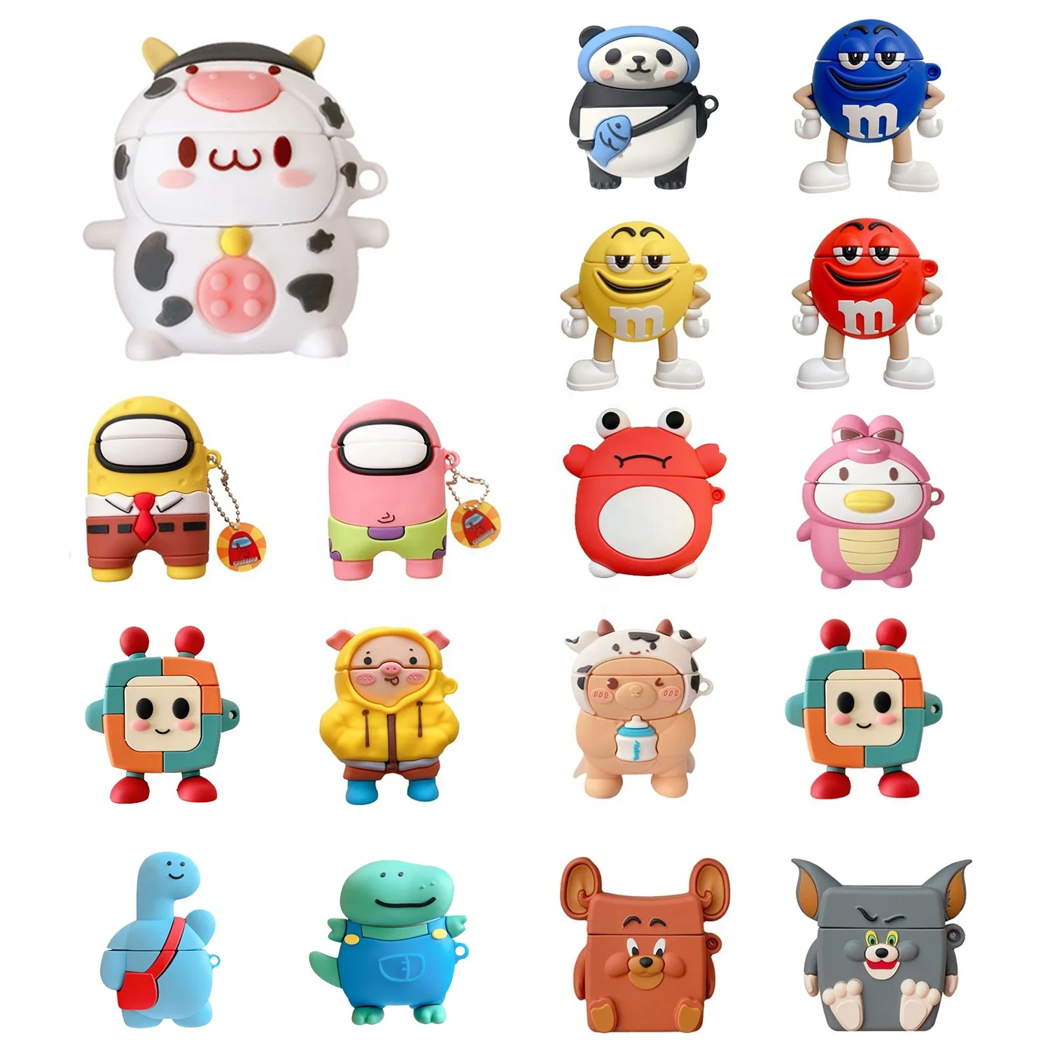 

2021 New Arrived Earphone Protective Cover For 3D Cute Cartoon Airpod Case For Airpod 1/2