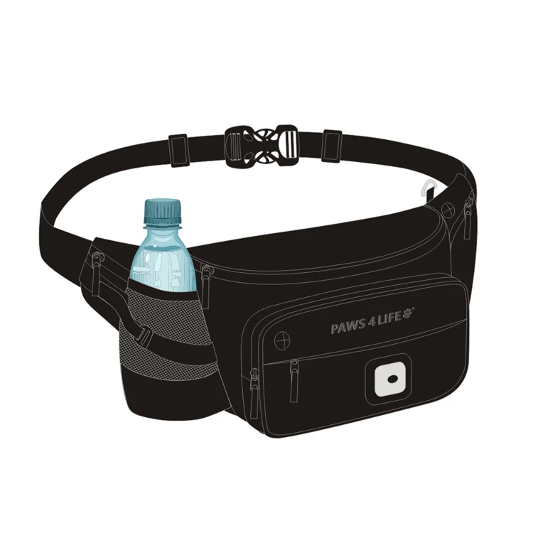

Outdoor Unisex Walk The Dog Waist Bag Fanny Pack, Black