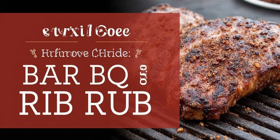 Close-up of pressing rub into ribs