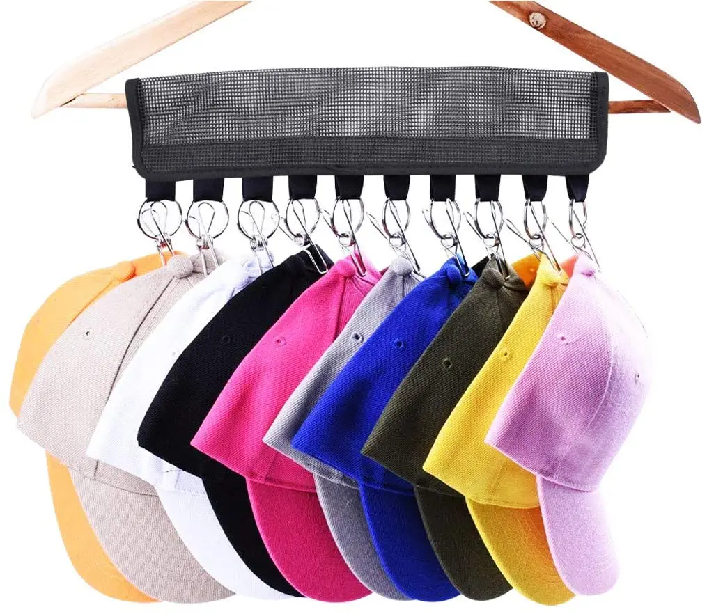 

1 pack Hat Organizer for Closet 10 stainless steel clips for other home storage & organization