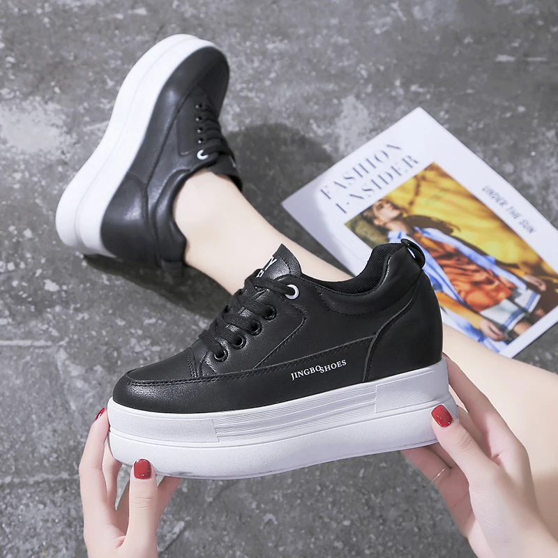 
hot selling comfortable women casual walking shoes height increasing sneaker shoes 
