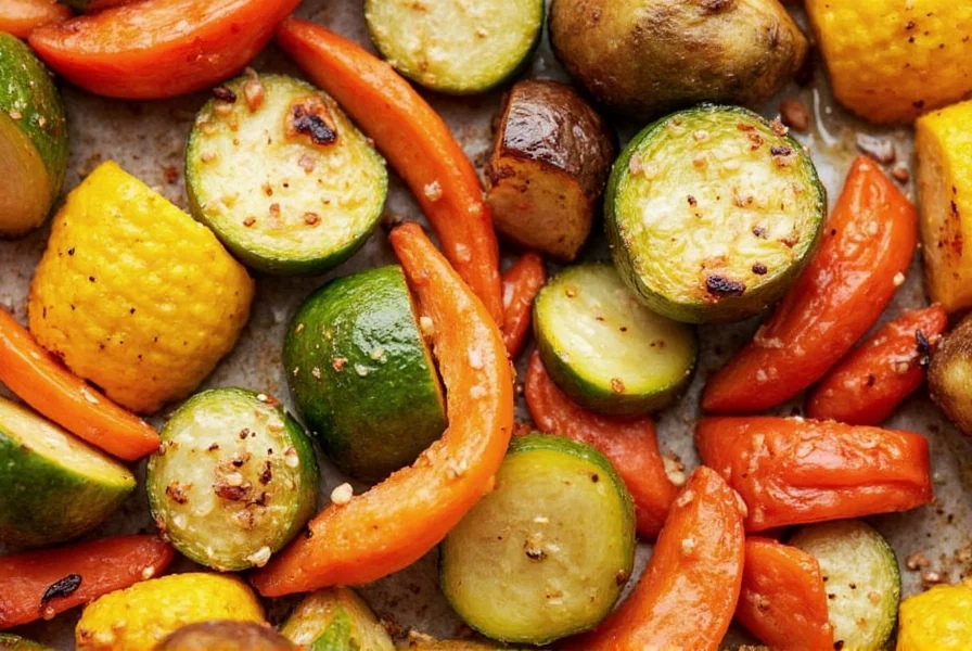 Everything bagel seasoned roasted vegetables