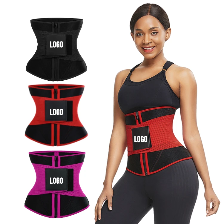 

Custom Logo Compression Elasticity Nylon Strap Lose Weight Back Support Belt Neoprene Waist Trainer Trimmer