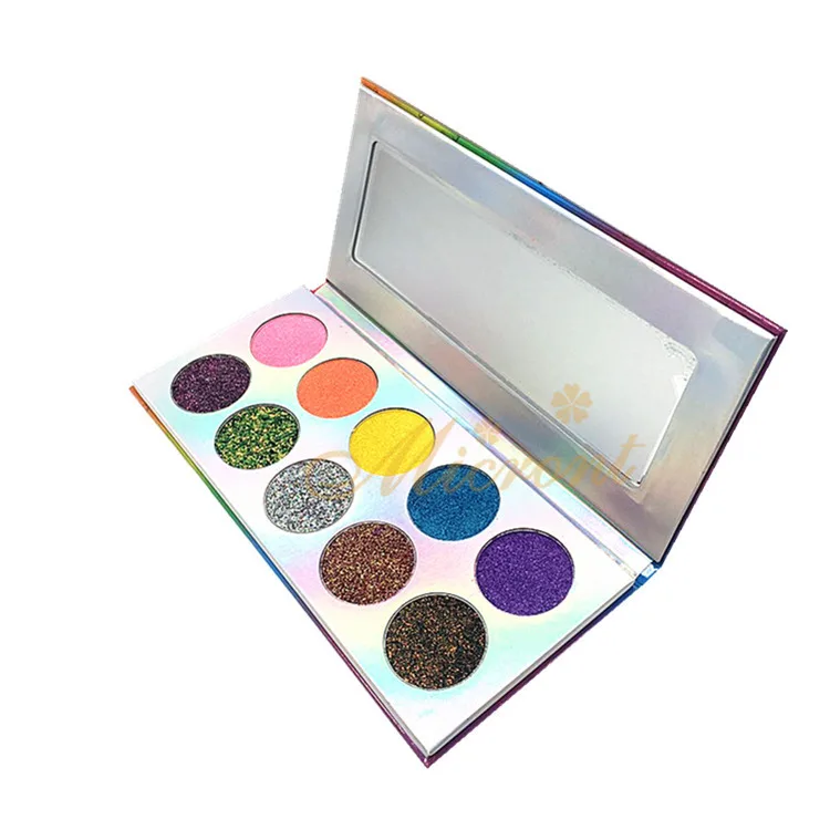 

High pigment Cosmetics Makeup shiny shimmer eyeshadow Pallet Glitter waterproof private label eye shadow palette